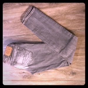 AE gray skinny jeans
